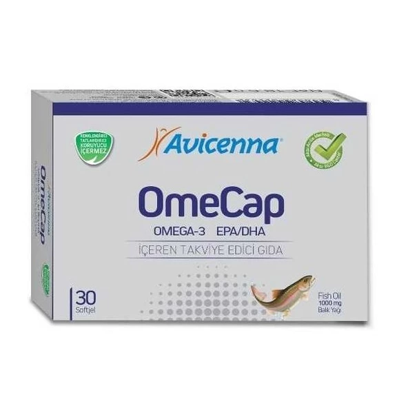 Avicenna Omecap Omega 3 Softjel 30 Balık Yağı Kapsül ürün görseli 1