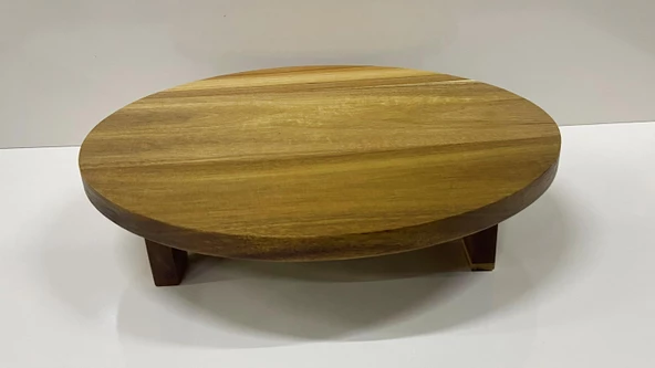 Akasya Ayaklı Sunumluk Yuvarlak 25 CM ürün görseli 1