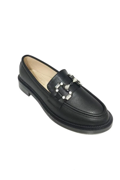Comfort Shoes 303-24 Deri Trend Fashion Taşlı Kadın Babet ürün görseli 1