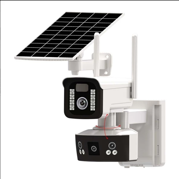 O-KAM-3920 6MP 4G Solar Dual Lens PTZ Kamera 3 Kamera 3+3MP ürün görseli 1