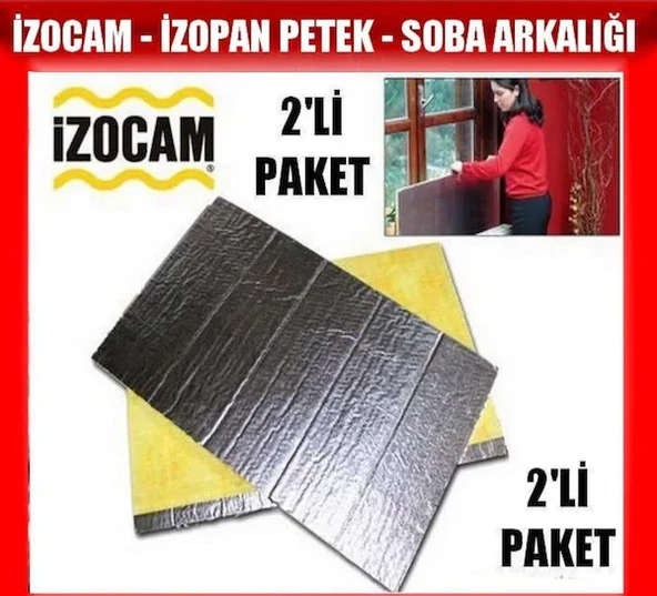 İZOCAM 2'Lİ FOLYOLU KALORİFER-RADYATÖR-SOBA ARKALIĞI İZOPAN 15MMX55CMX90CM ürün görseli 1