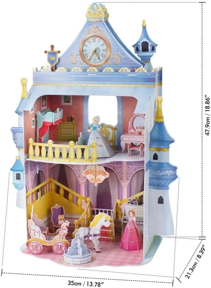 Cubic Fun Fairytale Castle 3D Puzzle 81 Parça - Resim 3