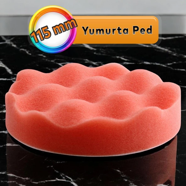 Oto Araç Araba Pasta Cila Polisaj Yumurta Ped Sünger 115 mm Cırtlı Parlatıcı Çizik Giderici Parlatma Pet ürün görseli 1