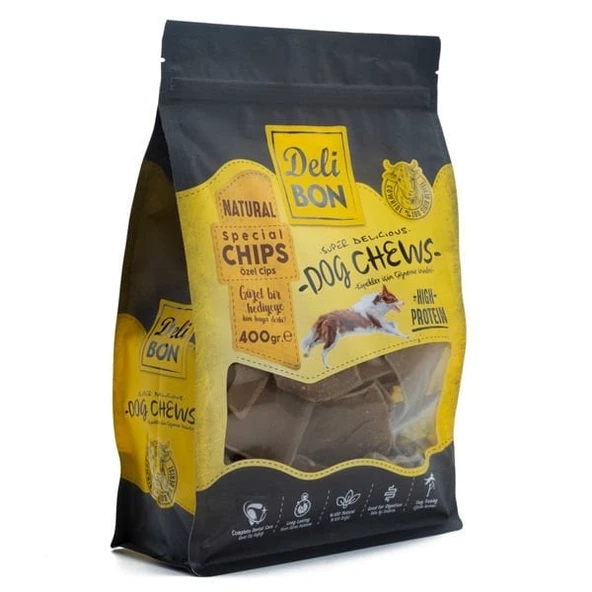 Delibon Naturel Deri Köpek Cipsi Ödül Maması 400 Gr ürün görseli 1