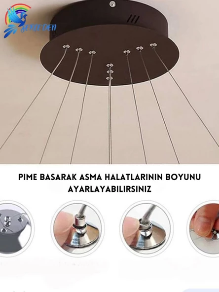 Serçe'den 2li Helezon Led Genç Odası Sarkıt Avize - Resim 6