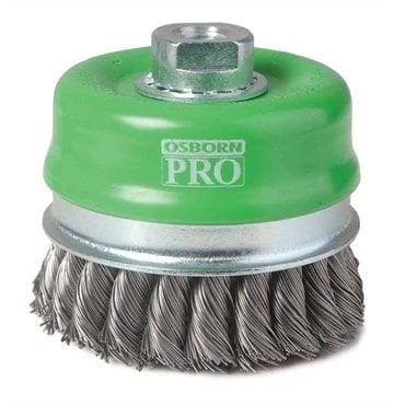Osborn Pro İnox Vidalı Çanak Tel Fırça  D80 M14 ürün görseli 1