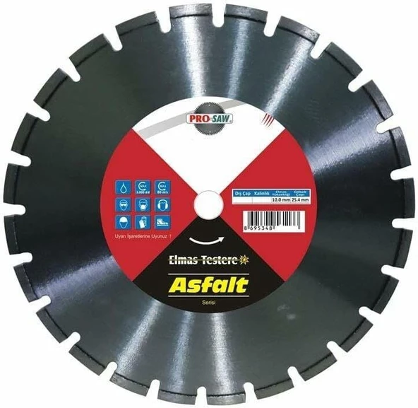 Pro-Saw Asfalt Elmas Testere 600x25.40x4.5mm ürün görseli 1