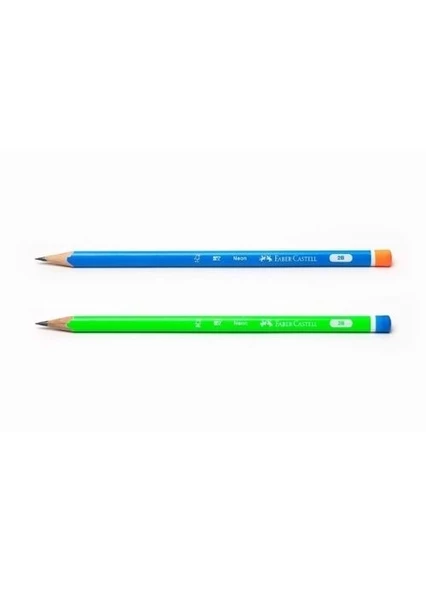 Faber Castell 2b Üçgen Mercanlı Kurşun Kalem Neon Renkler ürün görseli 1