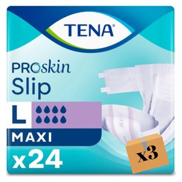Tena Proskin Slip Maxi Belbantlı Büyük Boy L 24'lü 3 Adet Hasta Bezi ürün görseli 1