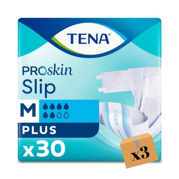 Tena Slip Proskin Plus 6 Damla Bel Bantlı Hasta Bezi M 90'lı ürün görseli 1