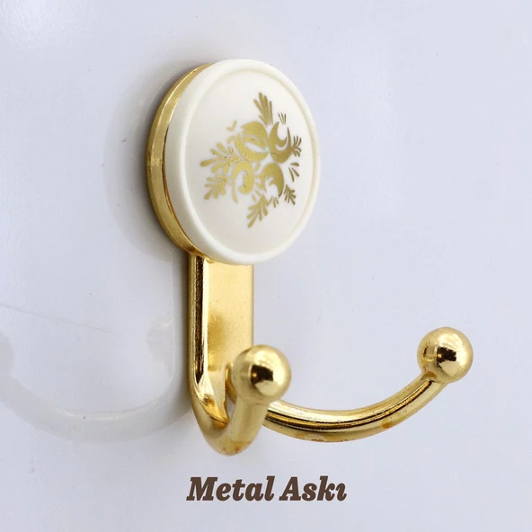 Misket Askı Gold Dolap Askılık Askılığı Duvar Vestiyer Banyo Mutfak Elbise Kıyafet Askısı Altın ürün görseli 1