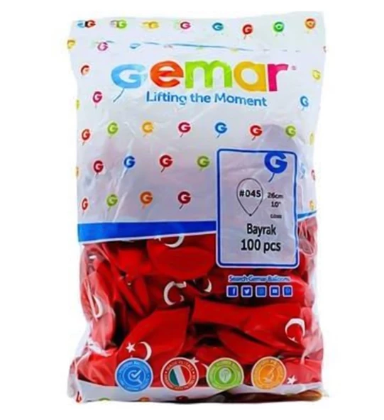 Gemar Ay Yıldız Balon 100Lü ürün görseli 1