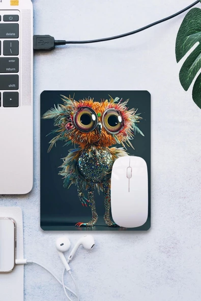 SonicTouch Kokoş Baykuş Pürüzsüz Yüzey Kaymaz Taban Dikişsiz Kenar Gamer Oyuncu Mouse Pad 19x23cm ürün görseli 1