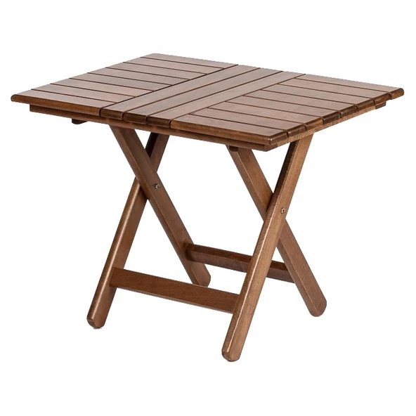 Kaş 50X80 Katlanır Ahşap Bahçe Balkon Sehpası - Masif Gürgen (Atina Table) ürün görseli 1