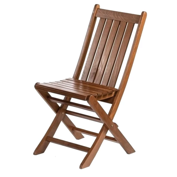 Avşa Katlanır Ahşap Bahçe Balkon Sandalyesi Kolçaksız (2 Adet Acropol Chair) ürün görseli 1
