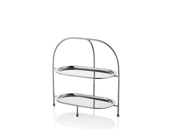 LAMEDOR EMEYVE STANDI ELIPS 2 KATLI 37X19,5X39 CM ürün görseli 1