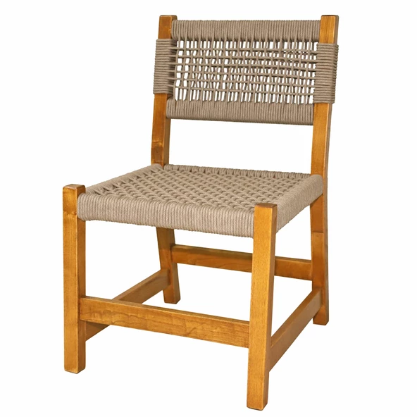 Taksim Ahşap Bahçe Balkon Sandalyesi Kolçaksız - Kestane Ağacından (Maya Chair) ürün görseli 1