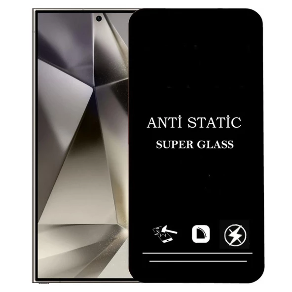Samsung Galaxy S24 Ultra İle Uyumlu Anti Statik Ekran Koruyucu Toz Tutmayan Kırılmaz Cam ürün görseli 1
