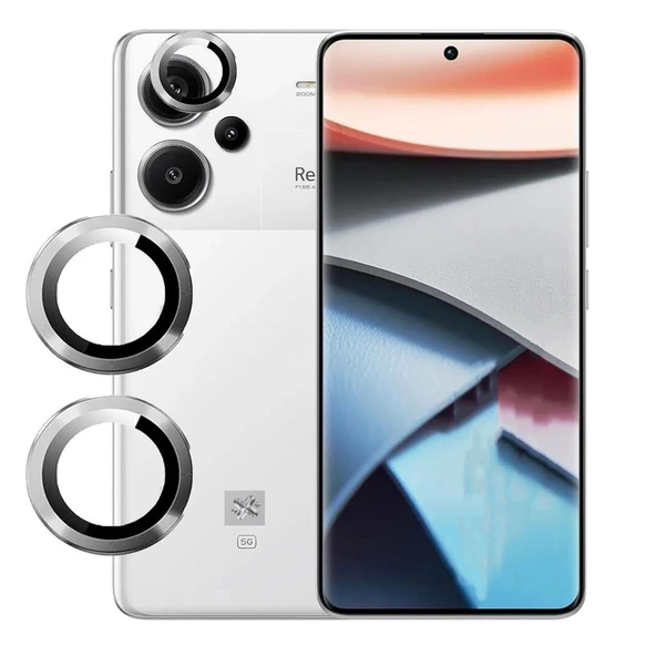 Xiaomi Redmi Note 13 Pro Plus Mercek Lens Kamera Koruyucu GRİ (Mistik Gümüş) ürün görseli 1