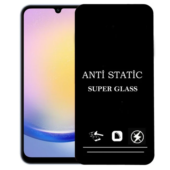 Samsung Galaxy A25 İle Uyumlu Anti Statik Ekran Koruyucu Toz Tutmayan Kırılmaz Cam ürün görseli 1