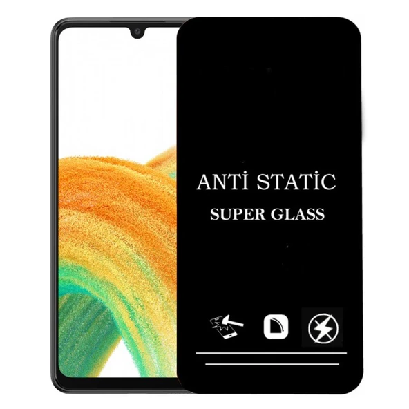 Samsung Galaxy A33 İle Uyumlu Anti Statik Ekran Koruyucu Toz Tutmayan Kırılmaz Cam ürün görseli 1