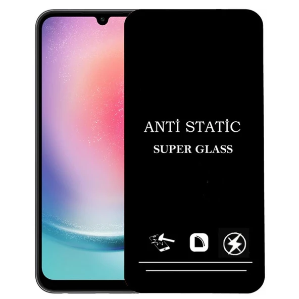 Samsung Galaxy A24 İle Uyumlu Anti Statik Ekran Koruyucu Toz Tutmayan Kırılmaz Cam ürün görseli 1