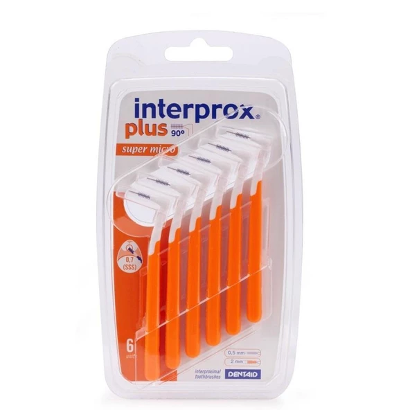 Interprox Plus Süper Micro 0.9mm Arayüz Fırçası 6 Adet TURUNCU ürün görseli 1