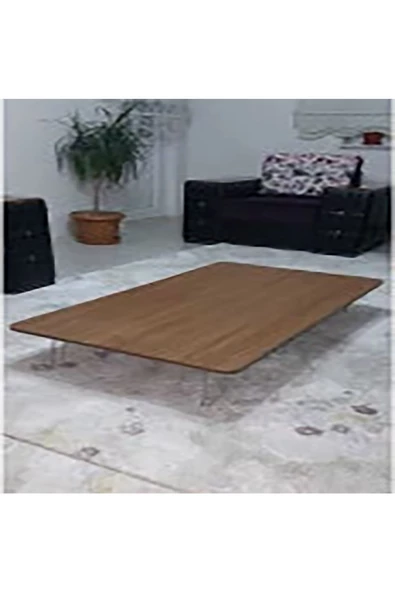 Home Katlanır Dikdörtgen Yer Sofrası Hamur Açma Sunum Masası Ceviz 60 cm x 60 cm ürün görseli 1