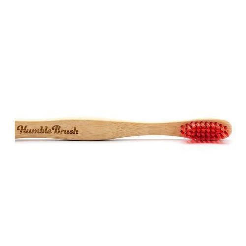 Humble Brush Adult Kırmızı Bambu Diş Fırçası Soft ürün görseli 1