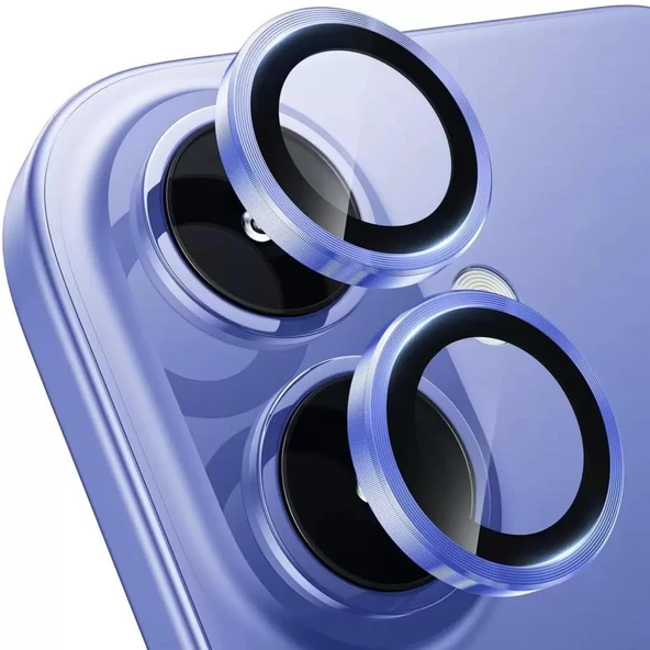 iPhone 16 / 16 Plus İle Uyumlu Mercek Lens Kamera Koruyucu LACİVERTTAŞ ürün görseli 1