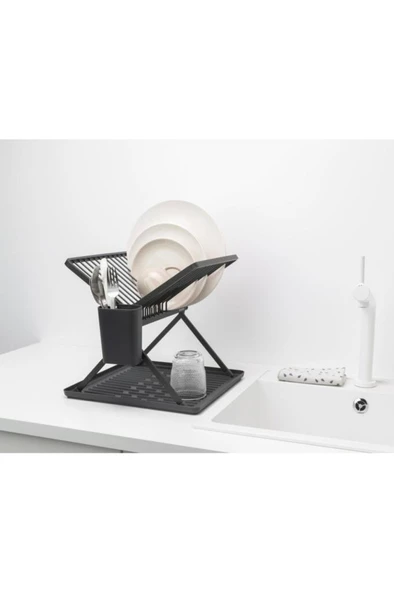 Brabantia Katlanabilir Bulaşıklık Dark Grey - Resim 5