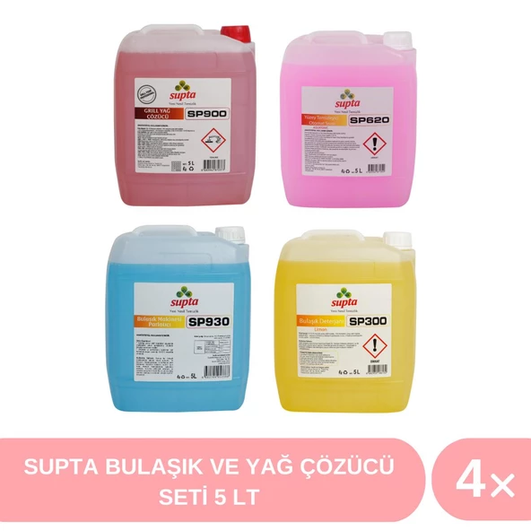 Supta Bulaşık ve Yağ Çözücü Seti 5 LT ürün görseli 1