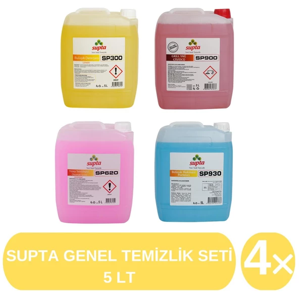 Supta 4'lü Genel Temizlik Seti 5 KG ürün görseli 1