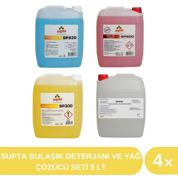 Supta Bulaşık Deterjanı ve Yağ Çözücü Seti 5 LT ürün görseli 1