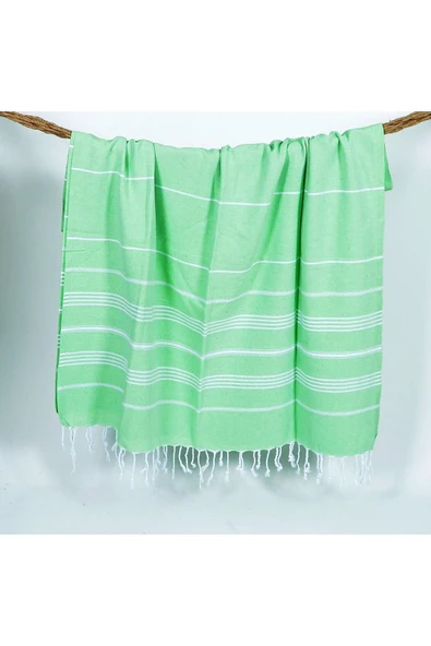 Askıcı Peştemal Banyo ve Plaj Havlusu , %100 Pamuk , Xxl 100X180CM Yeşil ürün görseli 1