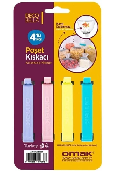 Askıcı 4 'lü Poşet Kıskacı - Resim 2