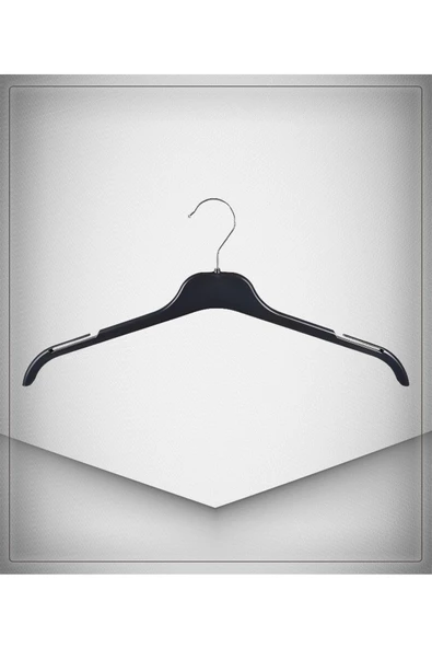 sedef askı 42 Cm Siyah Elbise Gömlek Bluz Tunik T-shirt Askısı Ec Serisi Çift Taraf Dolgulu 20 Adet ürün görseli 1
