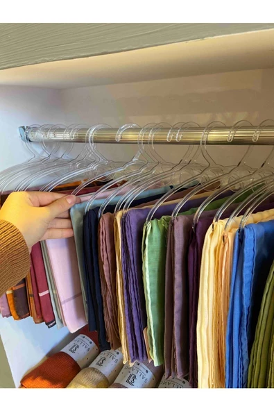 Askıcı Şal Askısı Geniş 50li Paket Kristal ürün görseli 1
