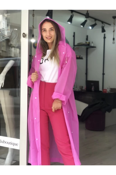 Betül Dedemoğlu Uzun Unisex Yağmurluk ürün görseli 1