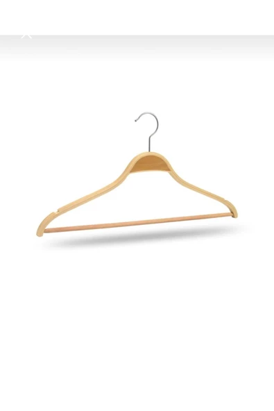 Askıcı Ahşap Askı Gömlek Pantolon Askısı 6 Adet Presli Askı ürün görseli 1