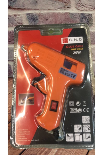 glue gun Silikon Tabancası Sıcak Silikon Tabancası 20 Watt+5 Adet 15 Cm Mum Silikon Hediyeli ürün görseli 1