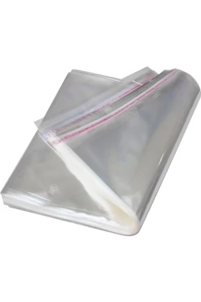 Liva Şeffaf Bantlı Jelatin - Yapışkanlı Poşet - 250 Lik Paket - Ebat 35x45+5 ürün görseli 1