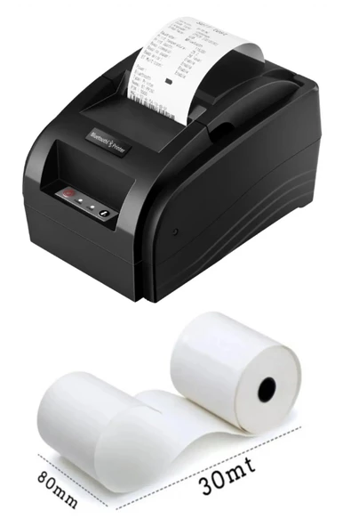 Askıcı Termal Adisyon Rulosu, Termal Yazıcı Kağıdı, Bilgi Fişi 80 Mm X 30 Mt | (1 Paket) 10 Adet ürün görseli 1