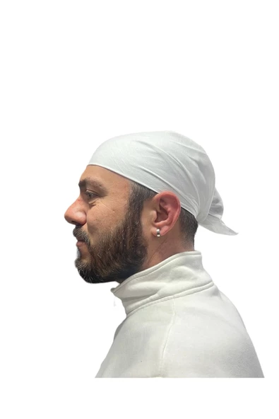 Askıcı Beyaz Doktor Hemşire Aşçı Cerrahi Hastane Bone Bandana 2 Adet ürün görseli 1