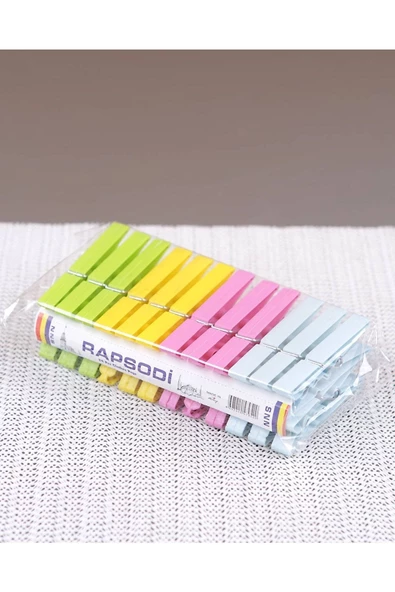 Askıcı 24'lü Plastik Mandal Rapsodi - Resim 4