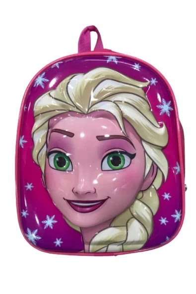 Çanta&Çanta Kız Çocuk Pembe Frozen Elsa Kabartmalı Kreş Ana Sınıfı Çantası ürün görseli 1