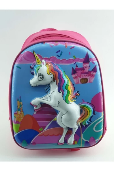 PoyrazBoutique Unicorn Kabartmalı Çocuk Okul Çantası ürün görseli 1