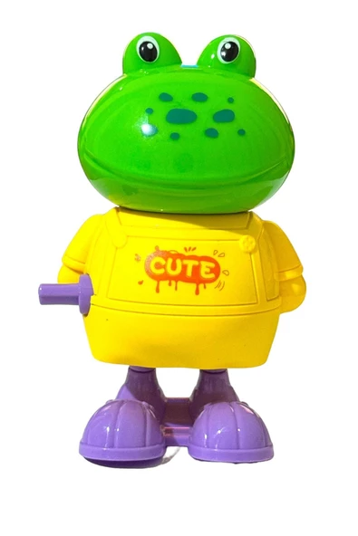 Kurmalı Zıp Zıp Zıplayan Yürüyen KURBAĞA 10cm SARI ürün görseli 1