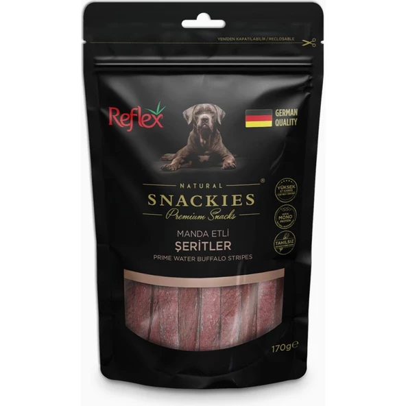 Reflex Snackies Manda Etli Şerit Kurutulmuş Et Köpek Ödülü 170gr ürün görseli 1