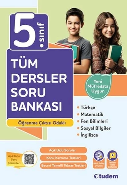 Tudem Yayınları 5 Sınıf Tüm Dersler Soru Bankası Maarif Modeli Müfredat ürün görseli 1